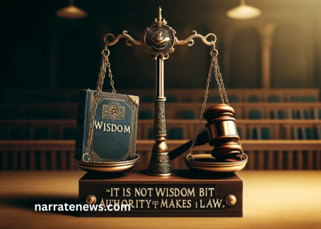 It Is Not Wisdom but Authority That Makes a Law. t – tymoff
